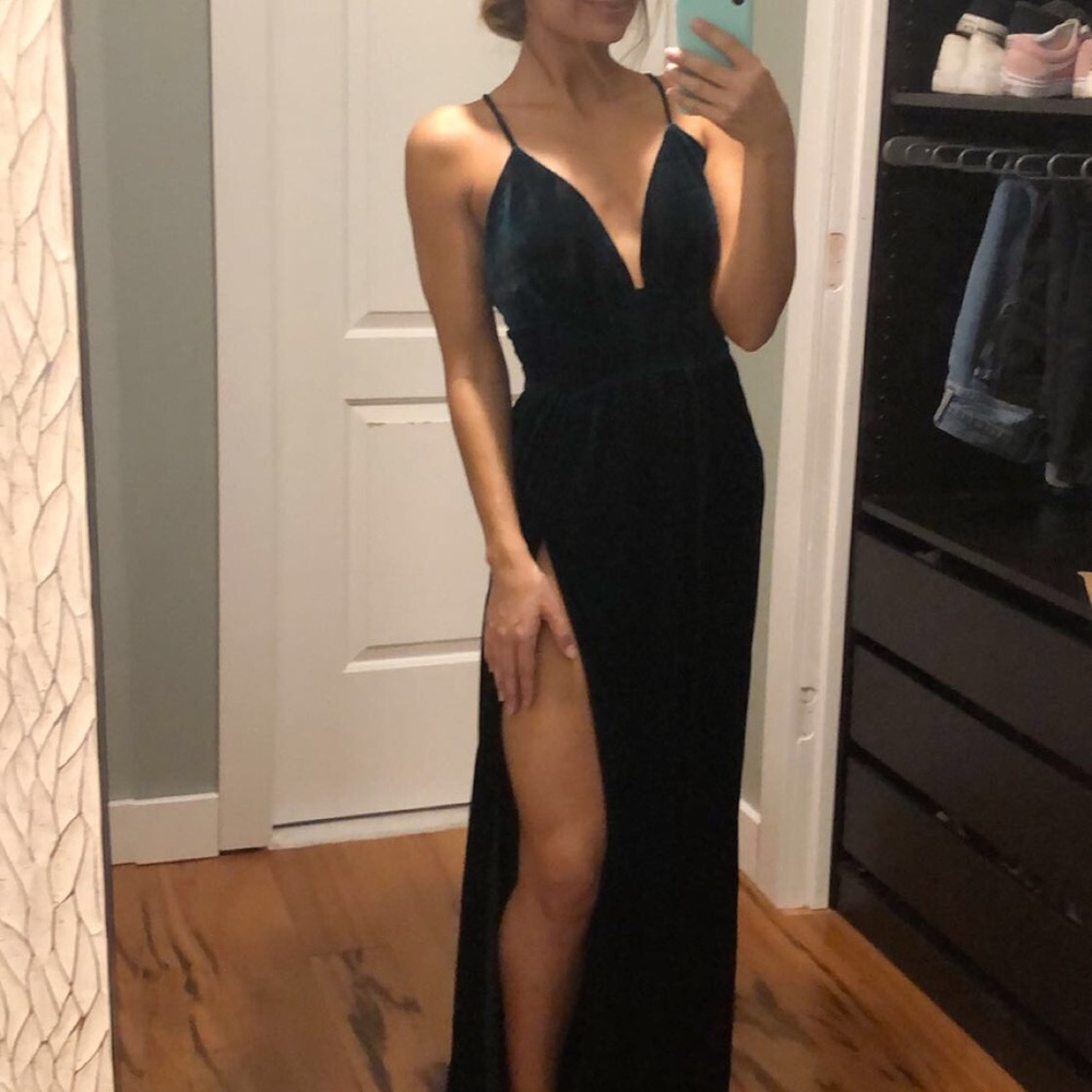 Emerald green gown